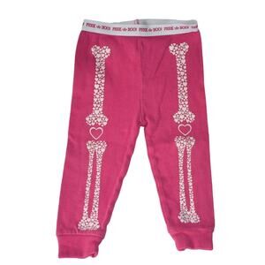 Peek A Boo pink leggings 12 month heart bone